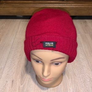 Gold Medal Polar Extreme red fleece winter beanie